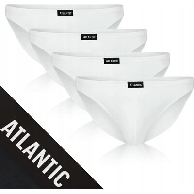 SLIPY MĘSKIE 4-pak mini miękkie bawełna pima białe dopasowane Atlantic *M SLIPY MĘSKIE 4-pak mini miękkie bawełna pima białe dopasowane Atlantic *M