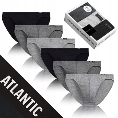 SLIPY MĘSKIE 6pak bawełniane majtki oddychające nieuciskające Atlantic *M SLIPY MĘSKIE 6pak bawełniane majtki oddychające nieuciskające Atlantic *M