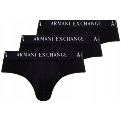 Giorgio Armani Slipy męskie Armani Exchange 3 PACK 957024 CC282 czarny - S Giorgio Armani Slipy męskie Armani Exchange 3 PACK 957024 CC282 czarny - S