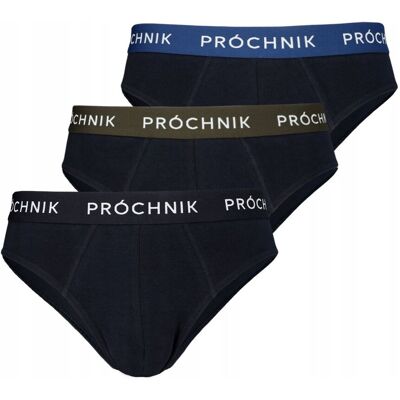 Slipy Męskie Bawełniane Majtki Granatowe 3-pak Próchnik PM2 3XL Slipy Męskie Bawełniane Majtki Granatowe 3-pak Próchnik PM2 3XL