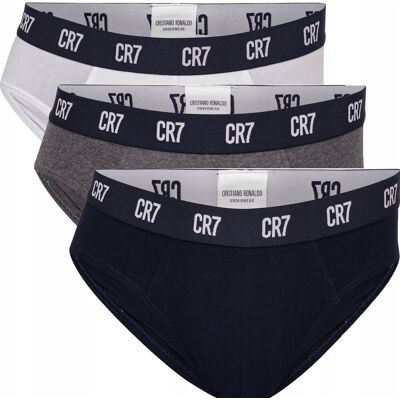 CR7 SLIPY MĘSKIE MAJTKI BIELIZNA CRISTIANO RONALDO BASIC BRIEF 3-PAK XL CR7 SLIPY MĘSKIE MAJTKI BIELIZNA CRISTIANO RONALDO BASIC BRIEF 3-PAK XL