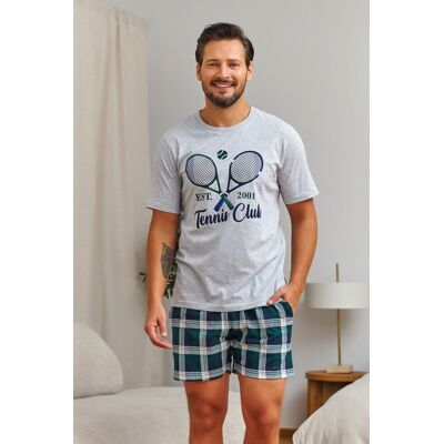 Doctor Nap Szara piżama męska Tennis Club Doctor Nap Szara piżama męska Tennis Club