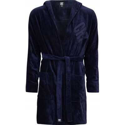 Cristiano Ronaldo Szlafrok Męski CR7 Z Kapturem Bathrobe 100% Bawełniany Granatowy L Cristiano Ronaldo Szlafrok Męski CR7 Z Kapturem Bathrobe 100% Bawełniany Granatowy L