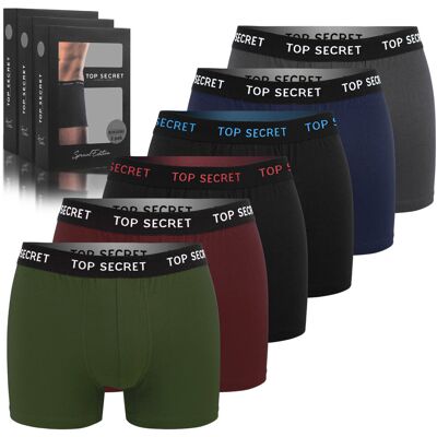 TOP SECRET Bokserki Męskie Bawełniane 6pak Rozmiar M TOP SECRET Bokserki Męskie Bawełniane 6pak Rozmiar M