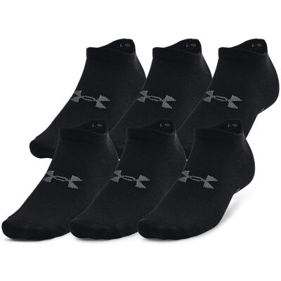 Under Armour Skarpetki Unisex 1370542-001 Essential No Show 6pk czarny M Under Armour Skarpetki Unisex 1370542-001 Essential No Show 6pk czarny M