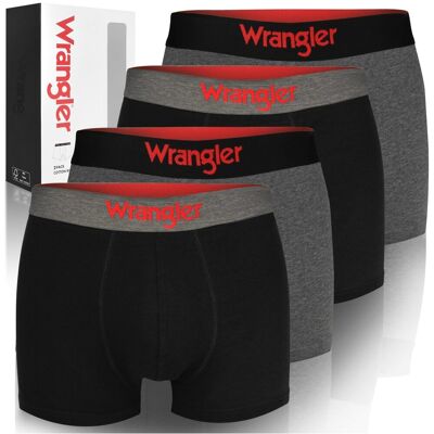Wrangler Zestaw Bokserki Męskie 22055 Szary Bawełna 4 pak Rozmiar XXL Wrangler Zestaw Bokserki Męskie 22055 Szary Bawełna 4 pak Rozmiar XXL