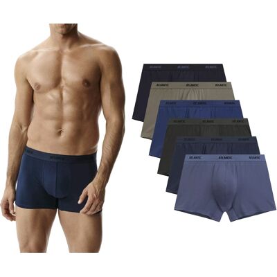 Atlantic Bokserki Męskie Klasyczne Bawełniane 6smh-004-Indz/szac 6-Pack S Atlantic Bokserki Męskie Klasyczne Bawełniane 6smh-004-Indz/szac 6-Pack S