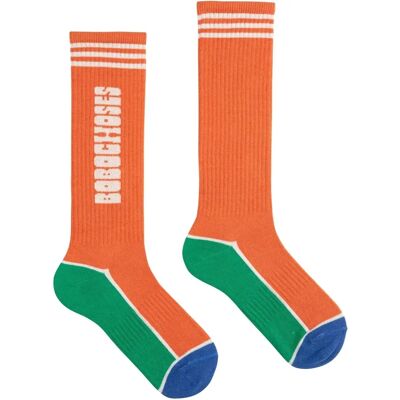 Bobo Choses Bardzo Długie Skarpetki Color Block Pomarańczowy 38/40 Bobo Choses Bardzo Długie Skarpetki Color Block Pomarańczowy 38/40