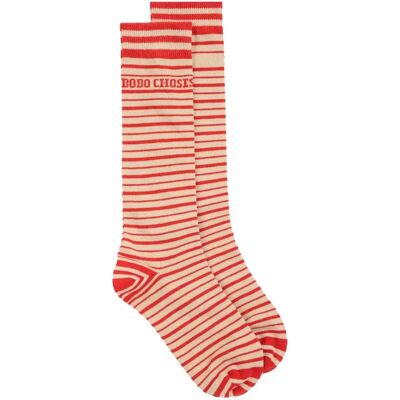 Bobo Choses Bardzo Długie Skarpetki Stripes Czerwone Czerwony 32/34 Bobo Choses Bardzo Długie Skarpetki Stripes Czerwone Czerwony 32/34