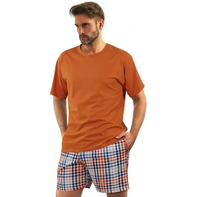 Bawełniana Piżama Męska Z Krótkim Rękawem 2527/04 Sesto Senso-Xxl Bawełniana Piżama Męska Z Krótkim Rękawem 2527/04 Sesto Senso-Xxl