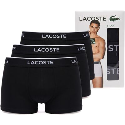 Bokserki Męskie Lacoste 3pack Czarne Majtki Rozmiar Xl Bokserki Męskie Lacoste 3pack Czarne Majtki Rozmiar Xl