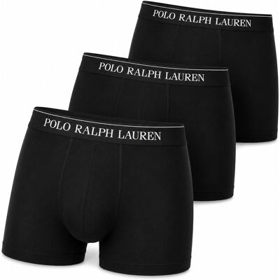Bokserki męskie Polo Ralph Lauren 3-pak komplet czarne bawełniane r. XL Bokserki męskie Polo Ralph Lauren 3-pak komplet czarne bawełniane r. XL