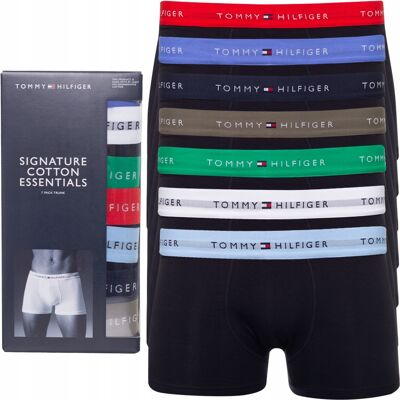 Bokserki Męskie Tommy Hilfiger M 7 Pack Bawełnowe Wielokolorowe 7 Szt. Bokserki Męskie Tommy Hilfiger M 7 Pack Bawełnowe Wielokolorowe 7 Szt.