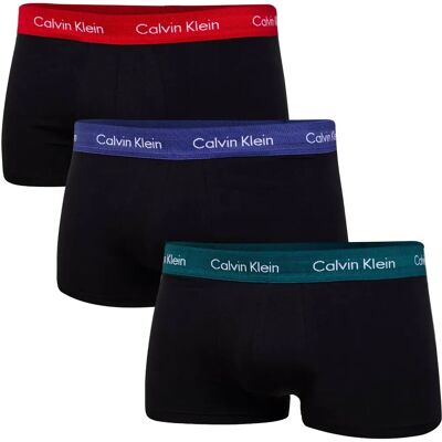 Calvin Klein Bokserki Męskie Low Rise Trunk 3pk Black 0000u2664g Whj - Rozmiar: S Calvin Klein Bokserki Męskie Low Rise Trunk 3pk Black 0000u2664g Whj - Rozmiar: S