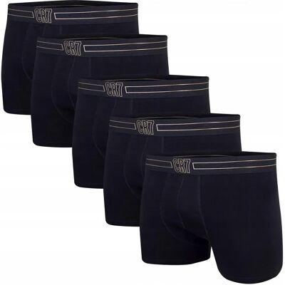 Cristiano Ronaldo Cr7 Bokserki Męskie Majtki Trunk 5 Pak Czarne R.M Cristiano Ronaldo Cr7 Bokserki Męskie Majtki Trunk 5 Pak Czarne R.M