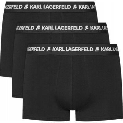 KARL LAGERFELD Czarne męskie bokserki 3PACK S KARL LAGERFELD Czarne męskie bokserki 3PACK S