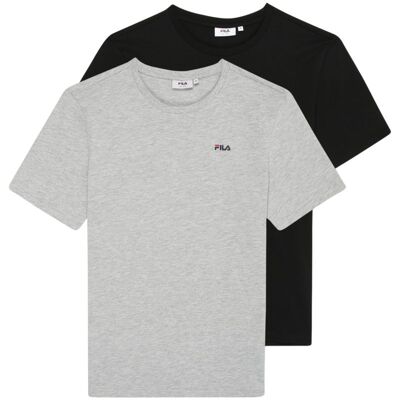 Koszulka męska Fila Brod 2 pak czarna, szara FAM0083 83227 XL Koszulka męska Fila Brod 2 pak czarna, szara FAM0083 83227 XL