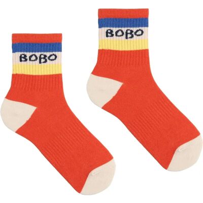 Bobo Choses Krótkie Skarpetki Color Block Czerwony 26/28 Bobo Choses Krótkie Skarpetki Color Block Czerwony 26/28