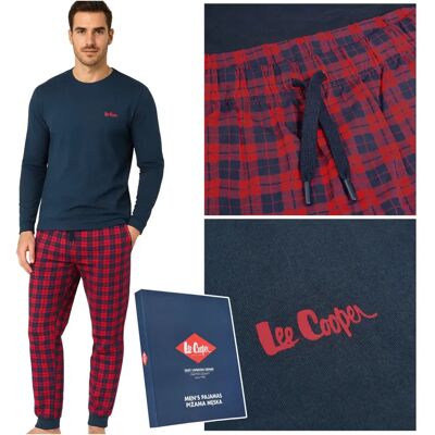 Lee Cooper Piżama Męska Bawełniana Długa Krata Granat 2025 Logo Rozmiar Xxl Lee Cooper Piżama Męska Bawełniana Długa Krata Granat 2025 Logo Rozmiar Xxl