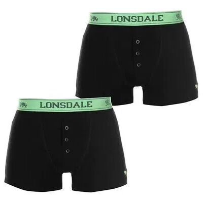 Lonsdale Bokserki, 2 Sztuki, Czarne Fl, Rozmiar M Lonsdale Bokserki, 2 Sztuki, Czarne Fl, Rozmiar M