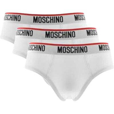 Moschino Białe Męskie Slipy Trzypak L Moschino Białe Męskie Slipy Trzypak L