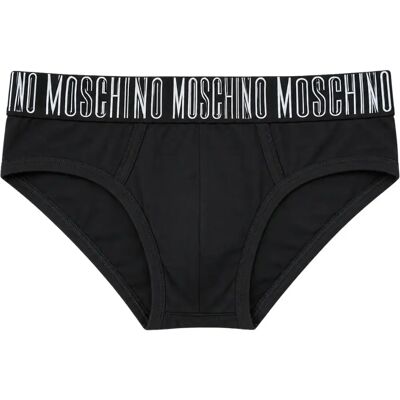 Moschino Czarne Męskie Bawełniane Slipy M Moschino Czarne Męskie Bawełniane Slipy M