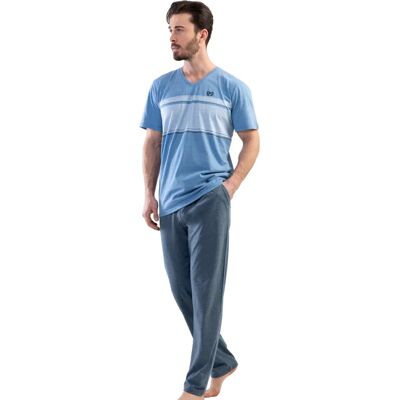 Piżama Męska Bawełniana Vienetta 3xl +size Krótki Piżama Męska Bawełniana Vienetta 3xl +size Krótki