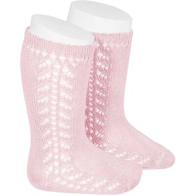 CONDOR Podkolanówki Ażurowe Pink Różowy 32/35 CONDOR Podkolanówki Ażurowe Pink Różowy 32/35