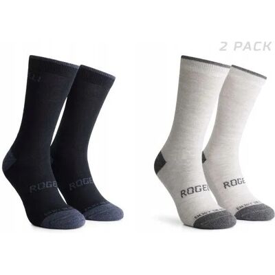 Rogelli Skarpetki Wool 2-Pack Nieb/szare 40-43 Rogelli Skarpetki Wool 2-Pack Nieb/szare 40-43
