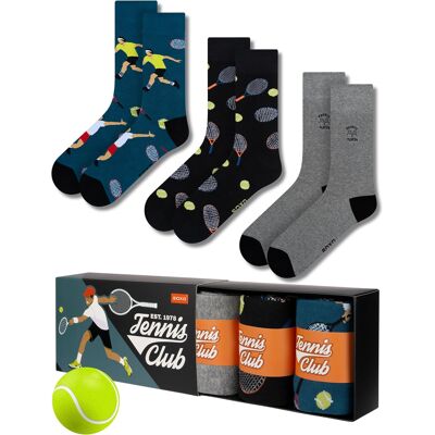 SOXO Skarpetki Męskie Bawełniane Śmieszne Wzór Tennis Zestaw 3 Pary 40-45 SOXO Skarpetki Męskie Bawełniane Śmieszne Wzór Tennis Zestaw 3 Pary 40-45