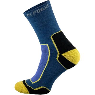 Skarpety Trekkingowe Merino Coolmax Alpinus Sveg Niebiesko-Żółty - 43-46 Skarpety Trekkingowe Merino Coolmax Alpinus Sveg Niebiesko-Żółty - 43-46