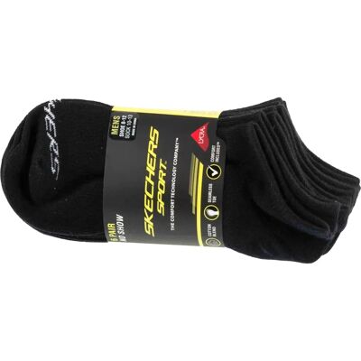Skechers 6pk Men Mn Cotton Nshw Socks S117809-Blk, Mężczyzna, Skarpetki, Czarny Skechers 6pk Men Mn Cotton Nshw Socks S117809-Blk, Mężczyzna, Skarpetki, Czarny