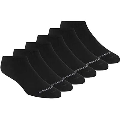 Skechers 6pk Womens Cotton Nshw Socks S116979-Blk, Kobieta/mężczyzna, Skarpetki, Czarny Skechers 6pk Womens Cotton Nshw Socks S116979-Blk, Kobieta/mężczyzna, Skarpetki, Czarny
