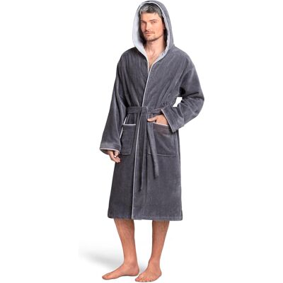 Inny producent Szlafrok Męski Miękki Bawełna Premium Frotte Kaptur Puszysty Gąbka Inny producent Szlafrok Męski Miękki Bawełna Premium Frotte Kaptur Puszysty Gąbka