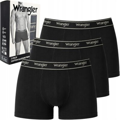 Wrangler Odwin elastyczne bokserki męskie bawełniane majtki 3 sztuki M Wrangler Odwin elastyczne bokserki męskie bawełniane majtki 3 sztuki M