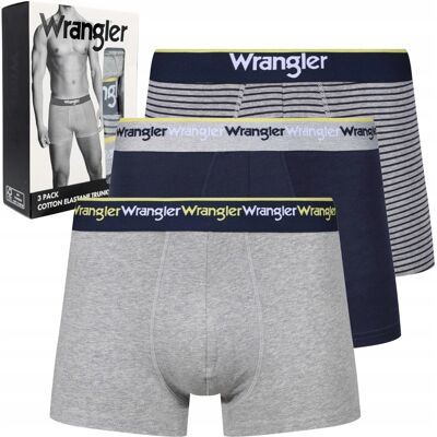 Wrangler Sand elastyczne bokserki męskie bawełniane majtki 3 sztuki L Wrangler Sand elastyczne bokserki męskie bawełniane majtki 3 sztuki L