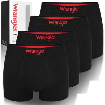 Wrangler Zestaw Bokserki Męskie 22055 Czarny Bawełna 4 Pak Rozmiar L Wrangler Zestaw Bokserki Męskie 22055 Czarny Bawełna 4 Pak Rozmiar L