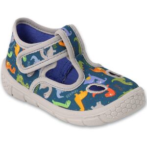 Kapcie dziecięce chłopięce domowe na rzepy granatowe Befado 630P019-22 Kapcie dziecięce chłopięce domowe na rzepy granatowe Befado 630P019-22