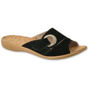 Klapki kapcie damskie Befado 265D029 na korku regulowane wygodne czarne-37 Klapki kapcie damskie Befado 265D029 na korku regulowane wygodne czarne-37