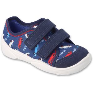 Trampki kapcie dziecięce chłopięce na rzepy granatowe Befado 907P162-21 Trampki kapcie dziecięce chłopięce na rzepy granatowe Befado 907P162-21