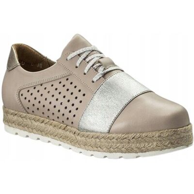 Ann Mex Annmex Espadryle Damskie Beż Skórzane 40 3t2g2* 40 3_2 Ann Mex Annmex Espadryle Damskie Beż Skórzane 40 3t2g2* 40 3_2