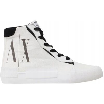 Inny producent ARMANI EXCHANGE BIAŁE WYSOKIE TRAMPKI Z CZARNYM LOGO 40 14AD Inny producent ARMANI EXCHANGE BIAŁE WYSOKIE TRAMPKI Z CZARNYM LOGO 40 14AD