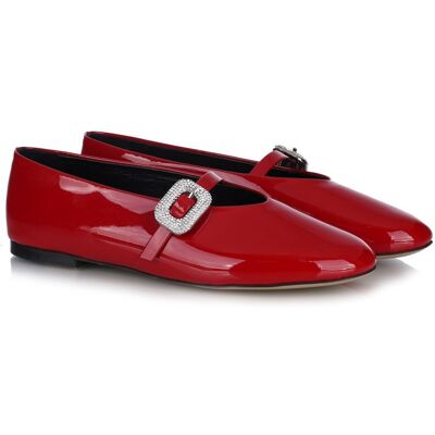 Baleriny damskie Bombonella 3T 6083-08 RED PATENT LEATHER R.36 Baleriny damskie Bombonella 3T 6083-08 RED PATENT LEATHER R.36
