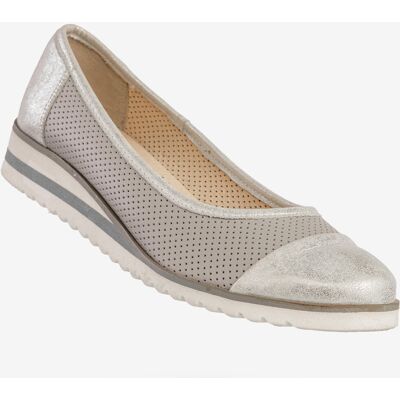 Inny producent Baleriny Damskie Skórzane Buty Eleganckie Srebrne Zaranto D-307 37 Srebrny Inny producent Baleriny Damskie Skórzane Buty Eleganckie Srebrne Zaranto D-307 37 Srebrny