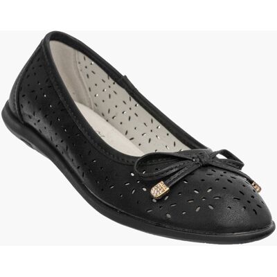 Baleriny Dziewczęce Buty Eleganckie Lekkie Skórzana Wkładka Czarne APAWWA T1235P Czarny 35 Baleriny Dziewczęce Buty Eleganckie Lekkie Skórzana Wkładka Czarne APAWWA T1235P Czarny 35