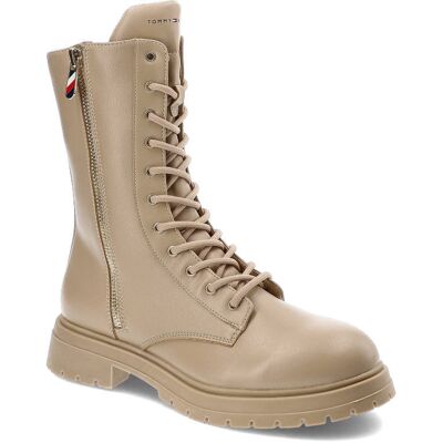 Beżowe Botki Tommy Hilfiger Modne Buty Damskie Beżowe Botki Tommy Hilfiger Modne Buty Damskie