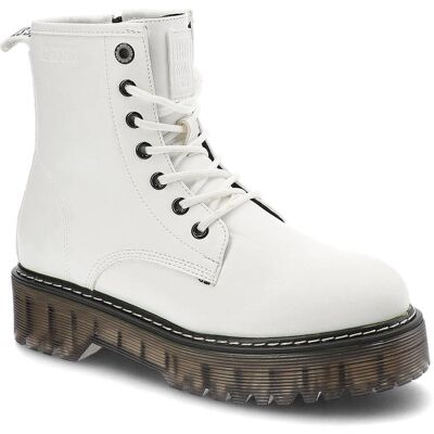 Białe Glany Big Star Damskie Modne Buty Jesienne Białe Glany Big Star Damskie Modne Buty Jesienne