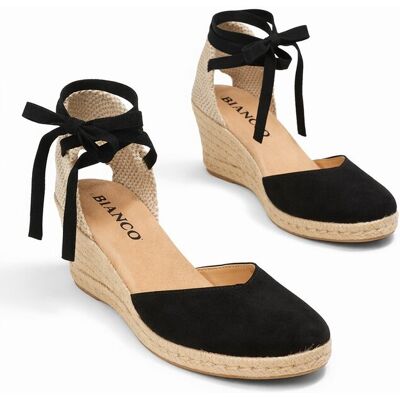 Inny producent BIANCO CZÓŁENKA ESPADRYLE NA KOTURNIE Z WIĄZANIEM CZARNE ZE SKÓRĄ 40 1I4A Inny producent BIANCO CZÓŁENKA ESPADRYLE NA KOTURNIE Z WIĄZANIEM CZARNE ZE SKÓRĄ 40 1I4A
