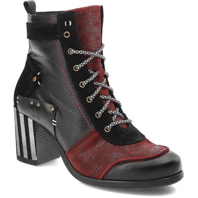 Inny producent Bordowe Botki Maciejka Eleganckie Buty Na Obcasie Inny producent Bordowe Botki Maciejka Eleganckie Buty Na Obcasie