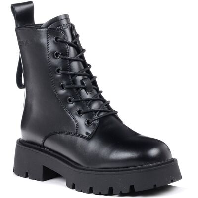 Big Star Shoes Botki damskie Big Star skórzane ocieplane czarne wysokie OO274108 -37 Big Star Shoes Botki damskie Big Star skórzane ocieplane czarne wysokie OO274108 -37